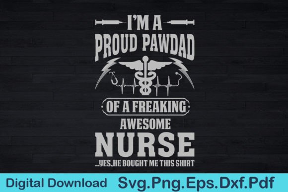 Nurse Pawdad T-Shirt Gift for Pawdad
