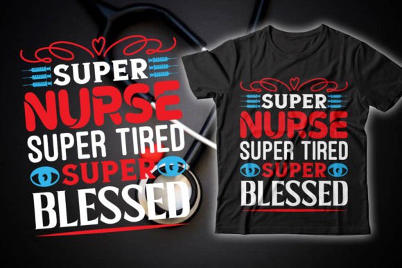 Nurse Typographic T-Shirt Design Vector