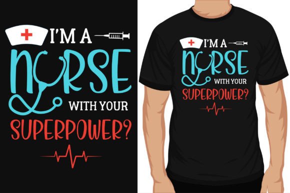 Nurse Typographic Tshirt Design Vector