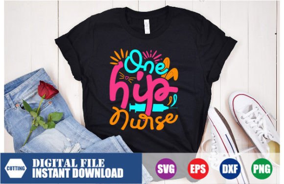 One Hip Nurse T-shirt Design