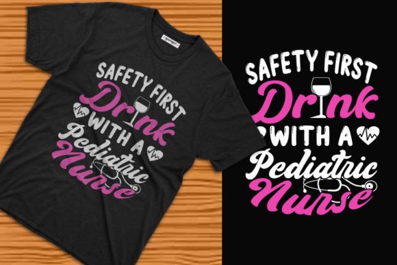 Pediatric Nurse Typography Tee Design