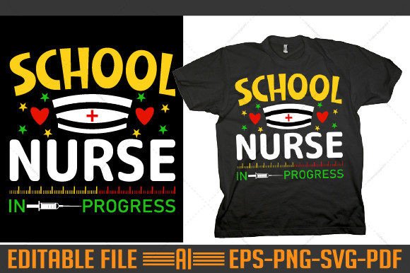School Nurse in Progress Tshirt