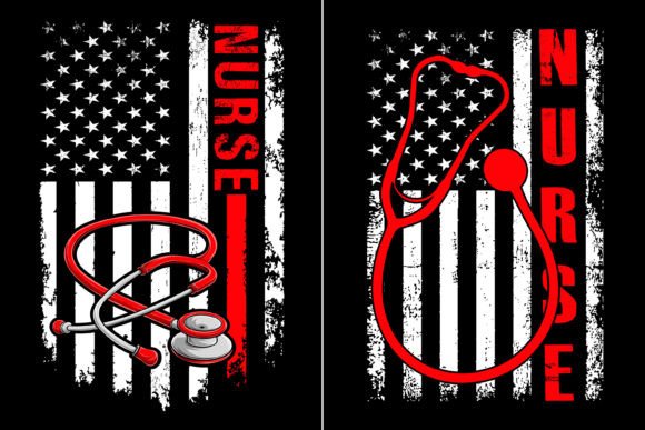 USA Flag Nurse Design